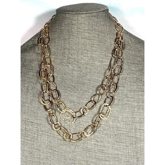 Francesca Visconti Gold Tone Fancy Chain Link Necklace 22”+3” - Picture 6 of 6